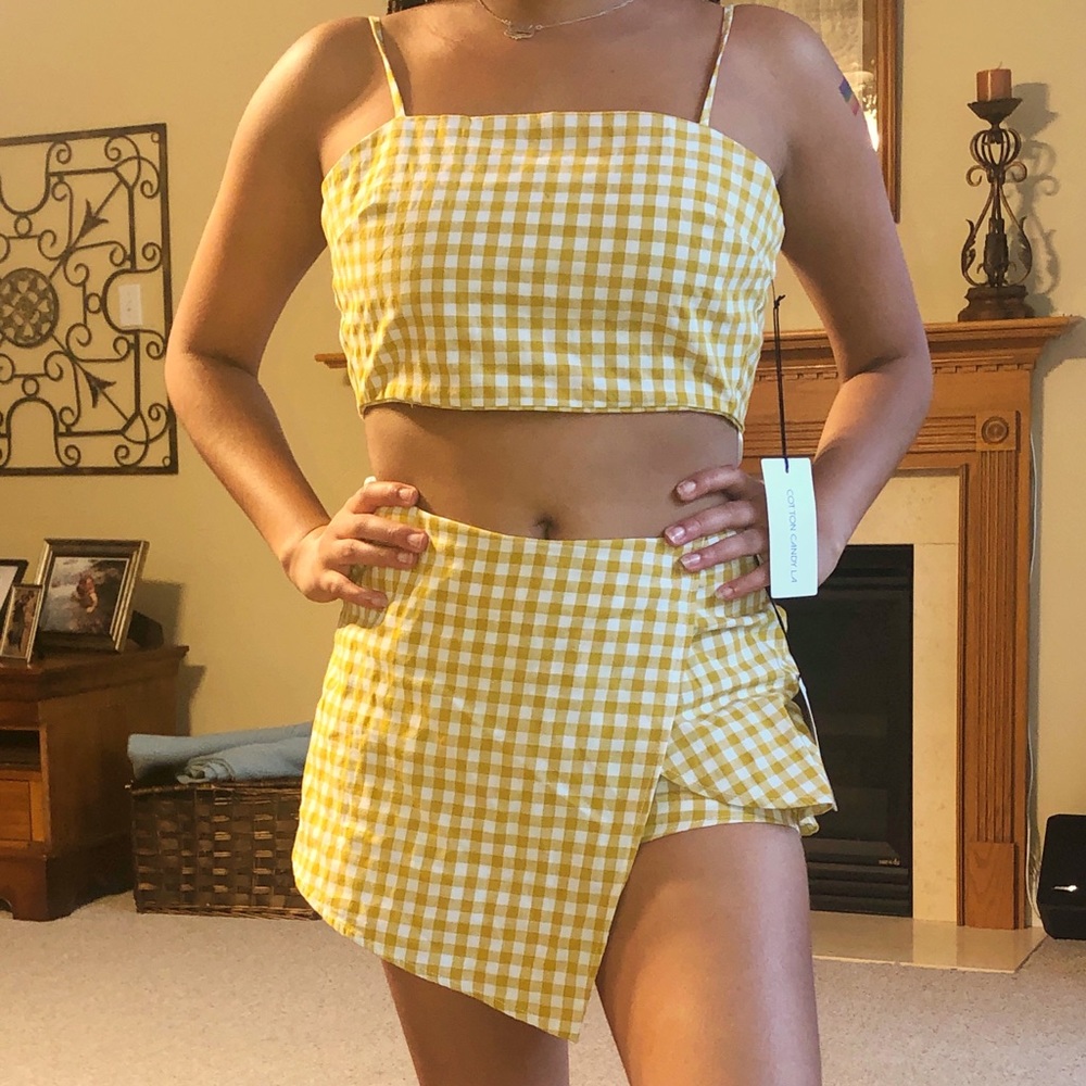 Yellow Plaid Co-ord